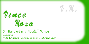 vince moso business card